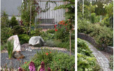 Pieni ja monipuolinen rivitalopiha, KOTIPUUTARHA 8/2009