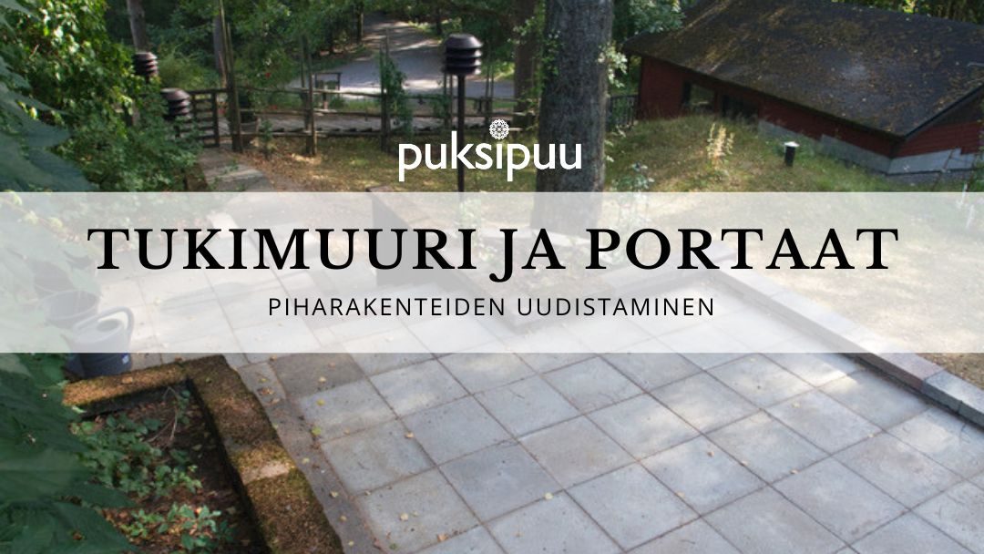 Rinnepiha uudistuu – tukimuuri ja portaat